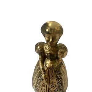 Queen Elizabeth Brass Metal Hand Bell Dinner Vintage